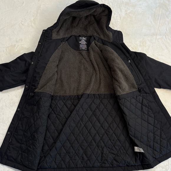 LL Bean Winter Warmer Fleece Lined Coat - Picture 3 of 12